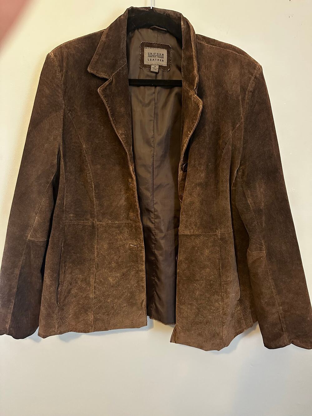 Uniform John Paul Richard Brown Genuine Leather Blazer M